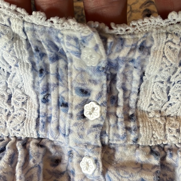 EILEEN WEST Size Large Cotton Flannel Long Nightgown Modest Soft Cozy Timeless - Picture 12 of 15